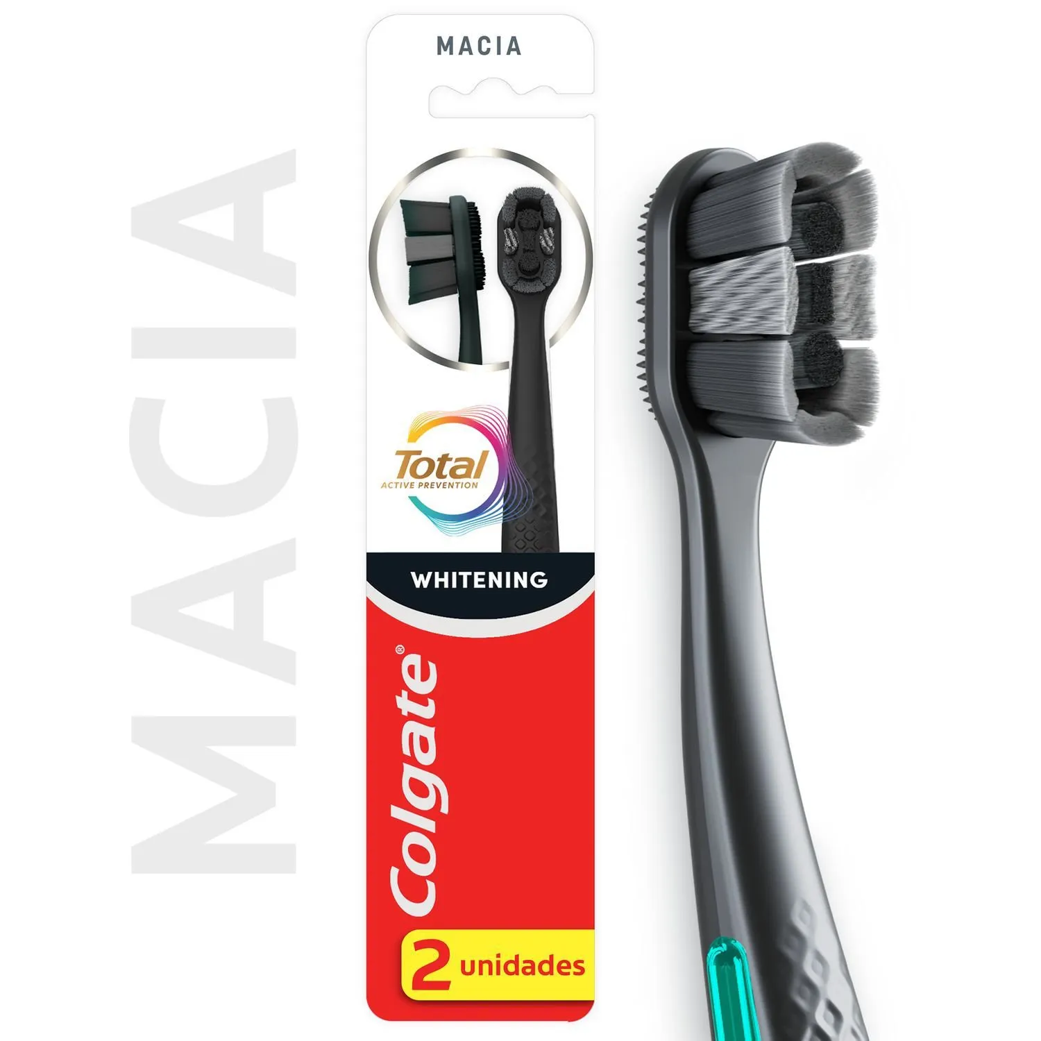 Escova Dental Colgate Total Whitening Cerdas Macias 2 Unidades — foto 3