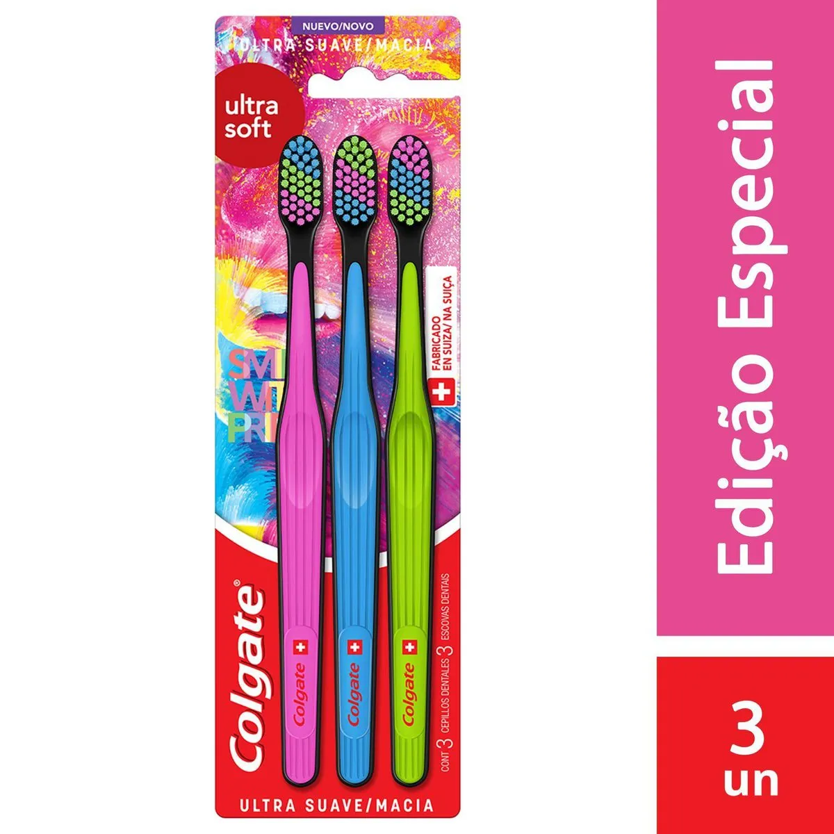 Escova Dental Colgate Ultra Soft Cerdas Ulta Macia 3 Unidades — foto 3