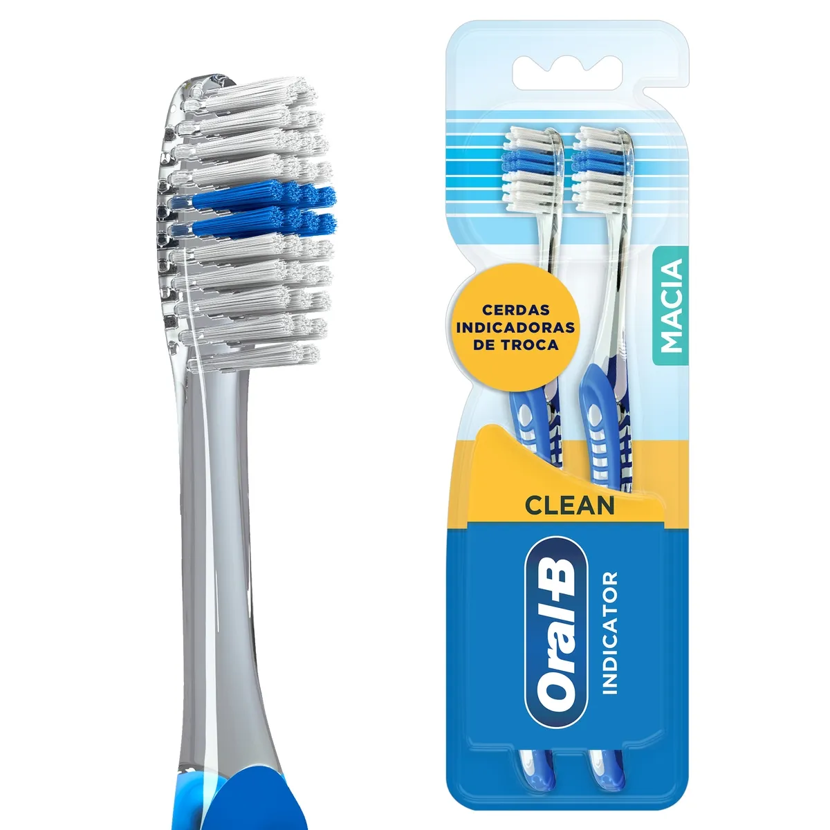 Escova Dental Oral-B Clean Indicator 35 Cerdas Macia 2 Unidades