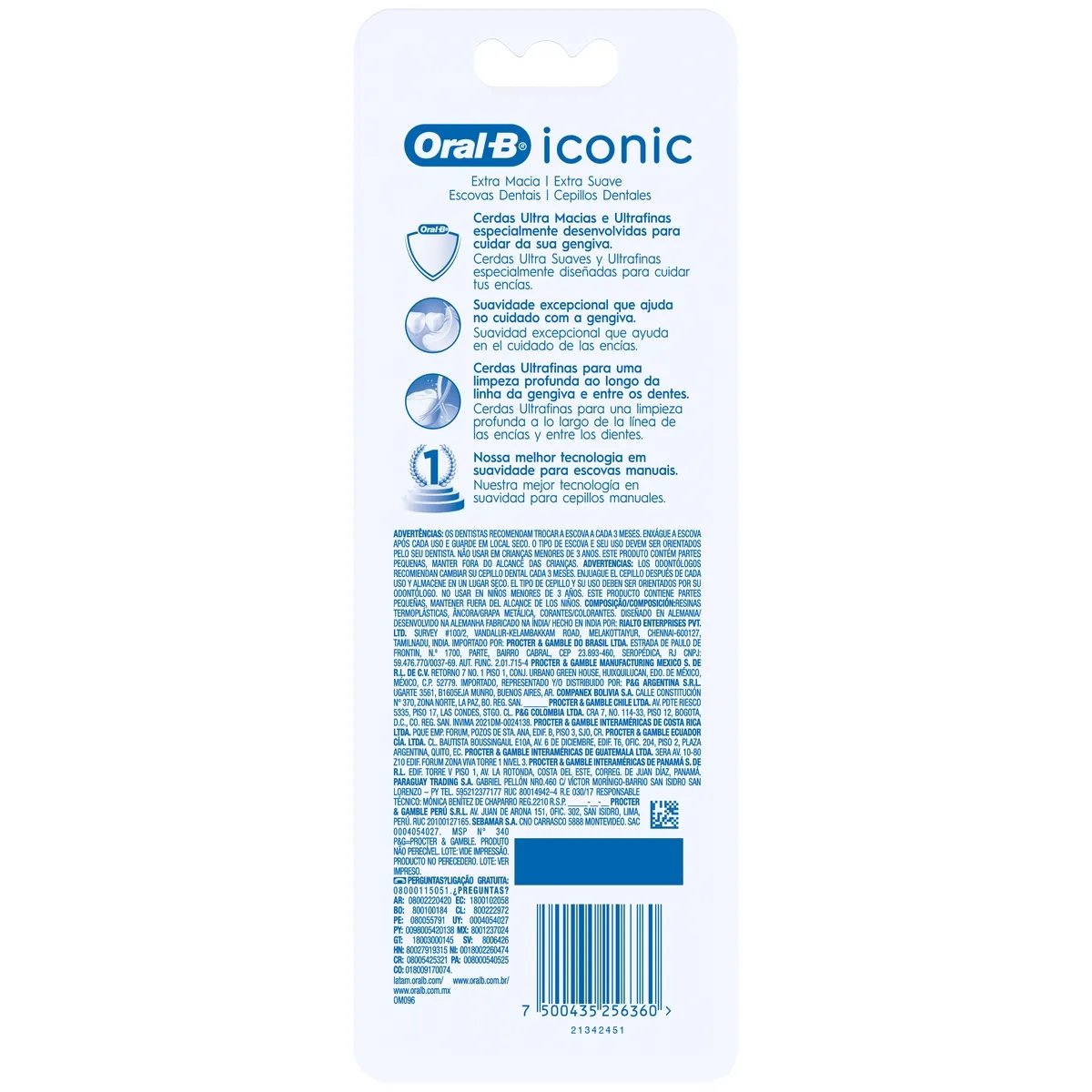 Escova Dental Oral-B Ultramacia Sensitive Iconic 3 Unidades — foto 9