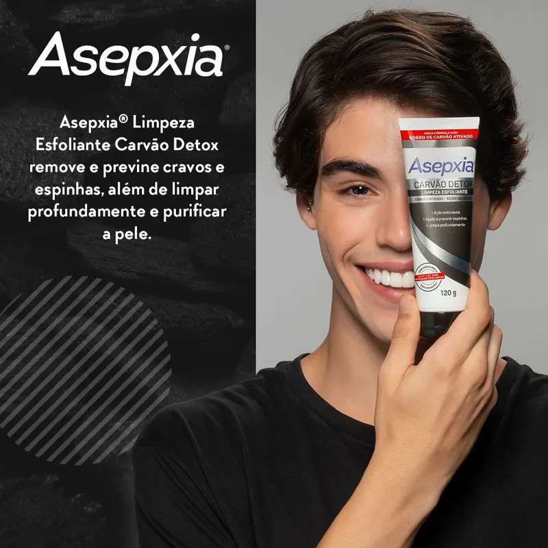 Esfoliante Facial Asepxia Carvão Detox Ácido Salicílico 120g — foto 6