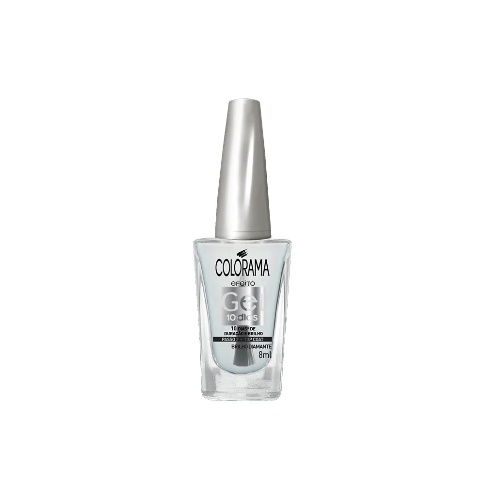 Esmalte Colorama Top Coat Efeito Gel Brilho Damante 8ml