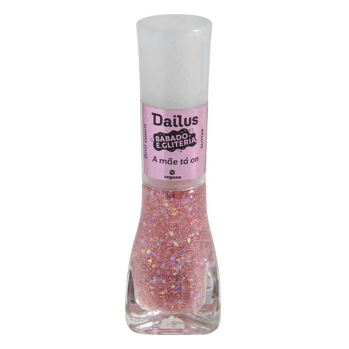 Esmalte Dailus Babado e Gliteria A Mãe Tá On Glitter 8ml