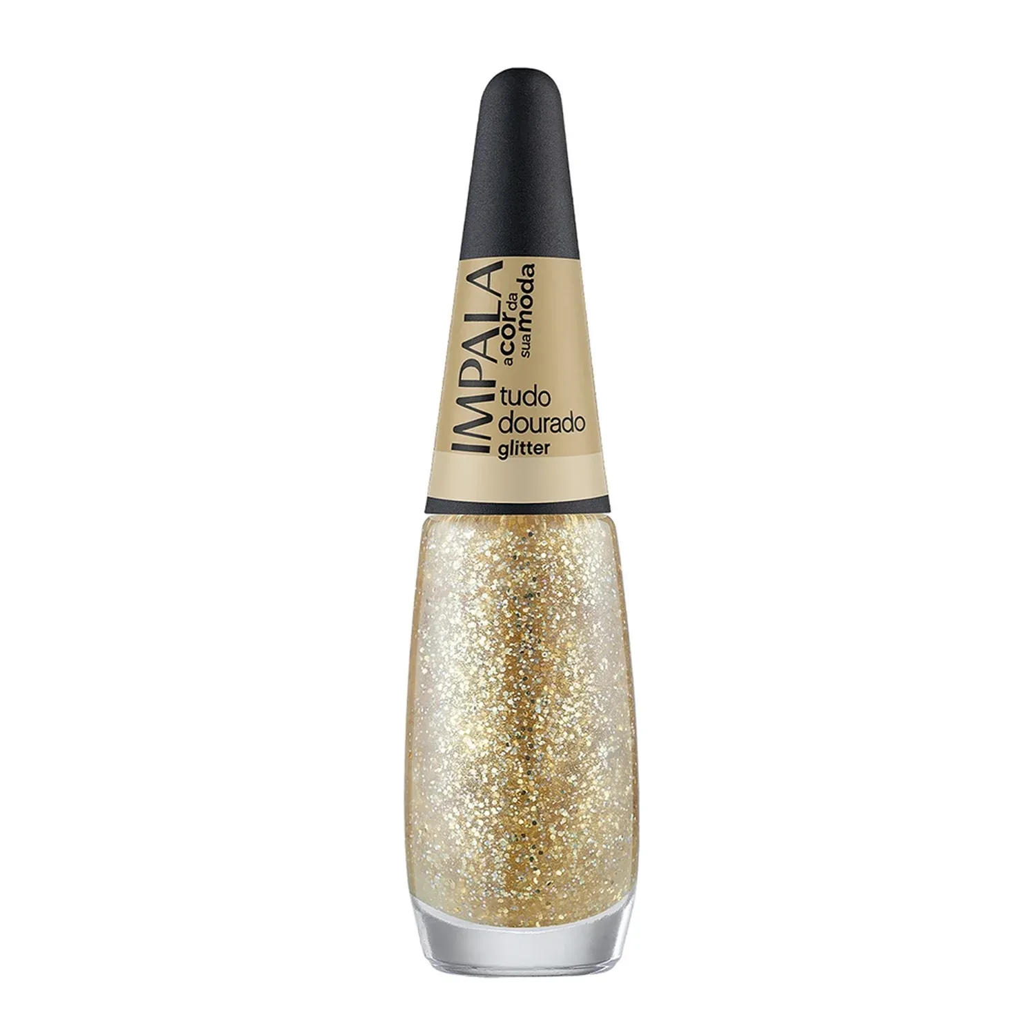 Esmalte Impala A Cor Da Moda Tudo Dourado Glitter 7,5ml