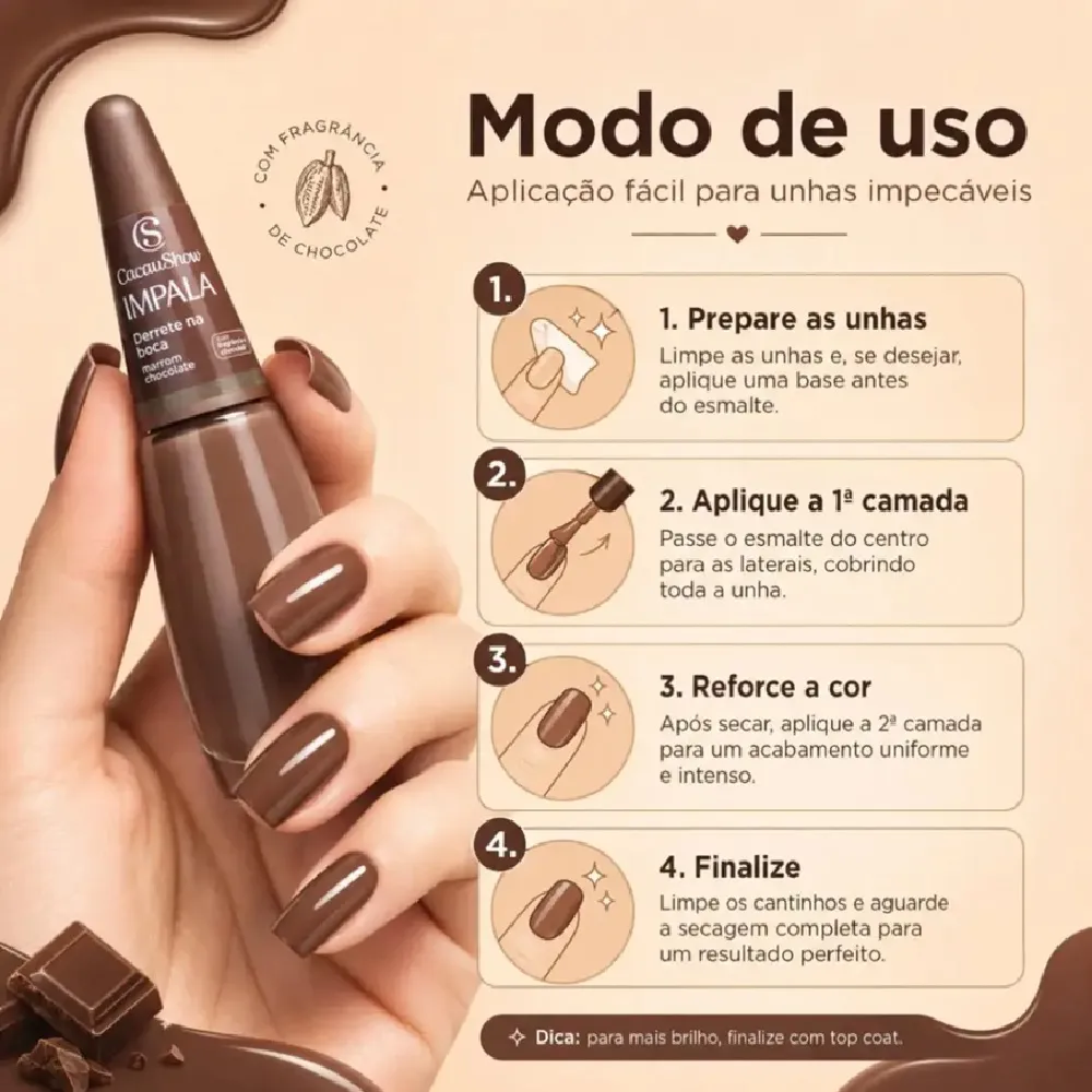 Esmalte Impala Cacau Show Cremoso Derrete Na Boca 7,5ml — foto 4