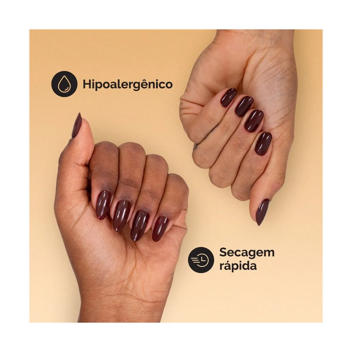 Esmalte Marrom Risqué Diamond Gel Mocaccino Cremoso 9,5ml — foto 5