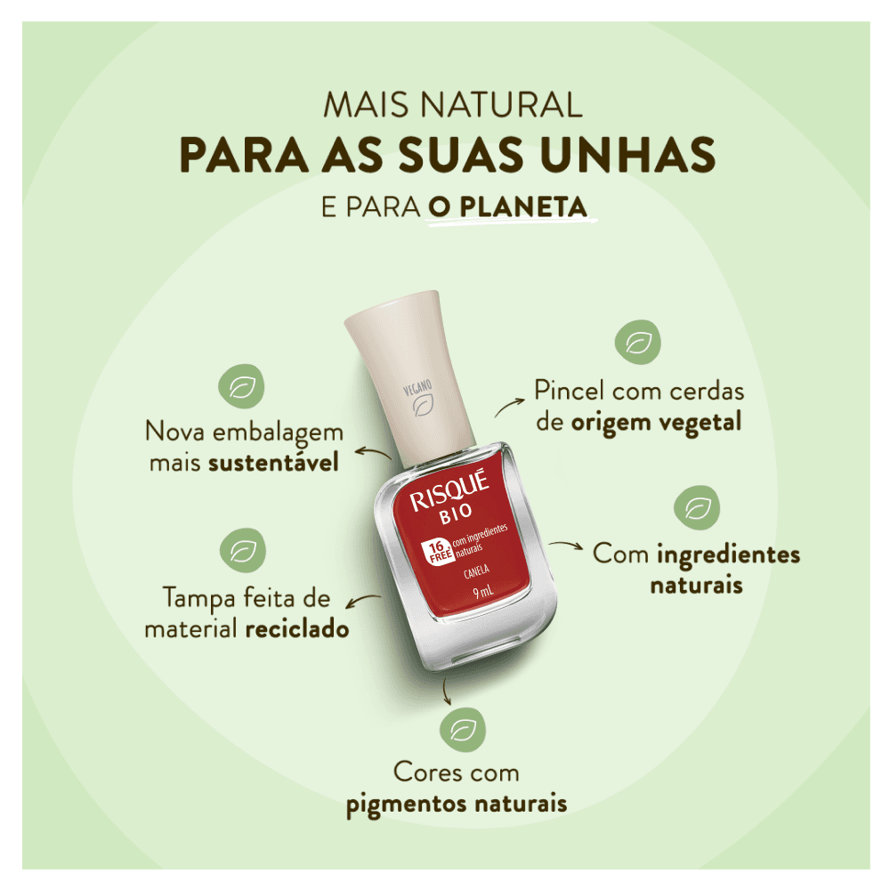 Esmalte Risqué Bio Canela Cremoso Vegano 9ml — foto 4