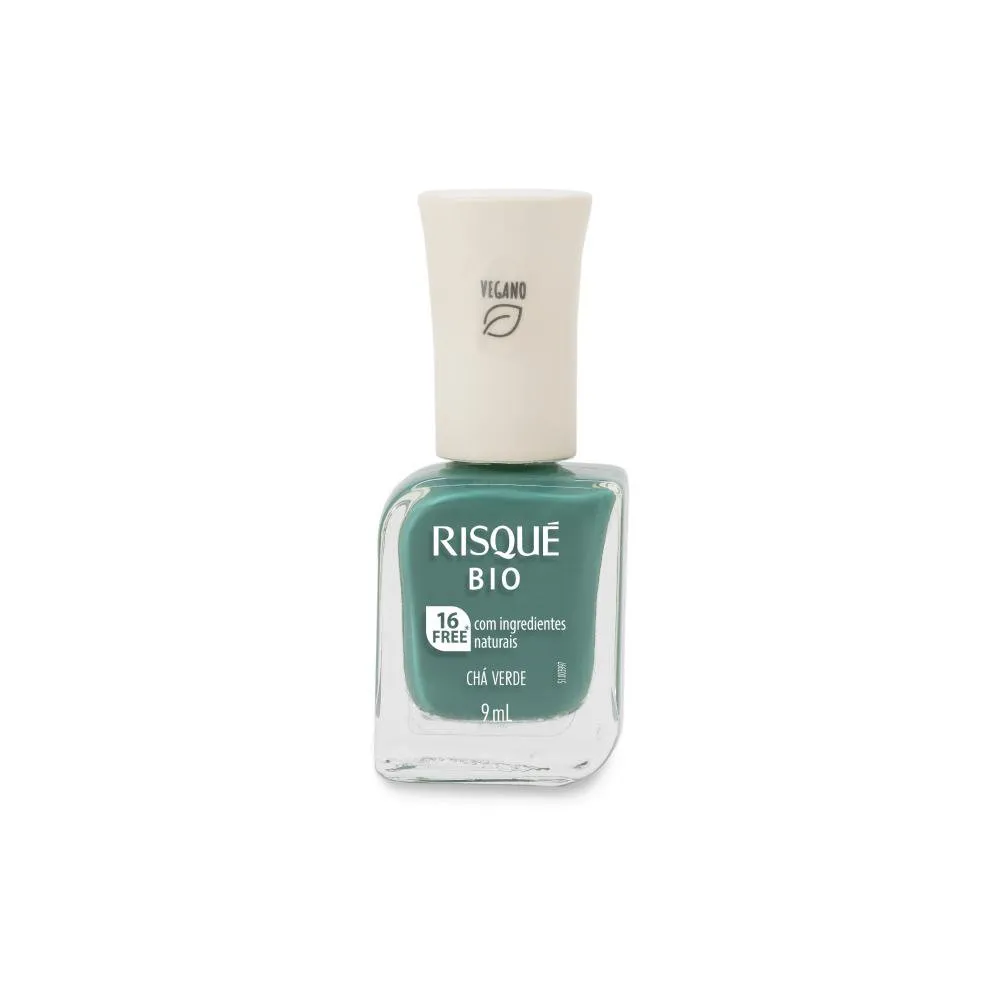 Esmalte Risqué Bio Chá Verde Cremoso Vegano 9ml