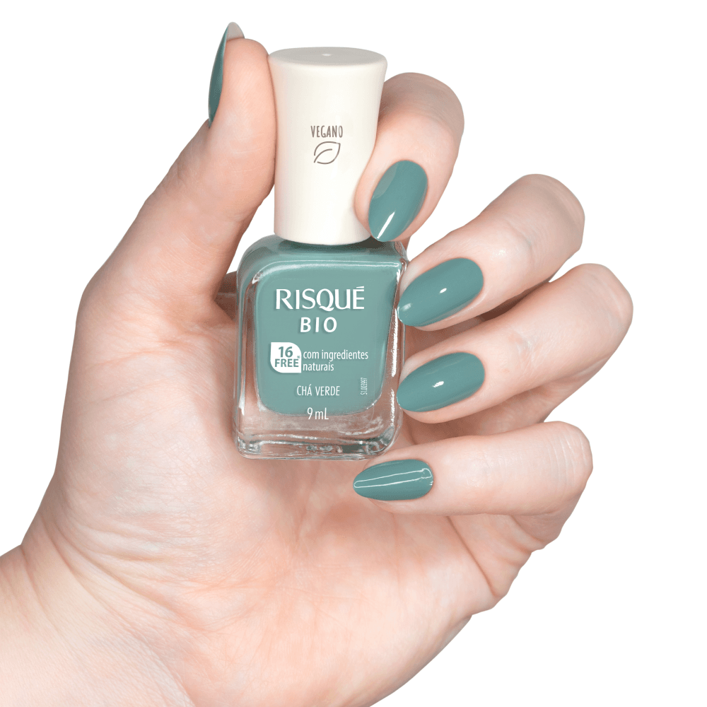 Esmalte Risqué Bio Chá Verde Cremoso Vegano 9ml — foto 2