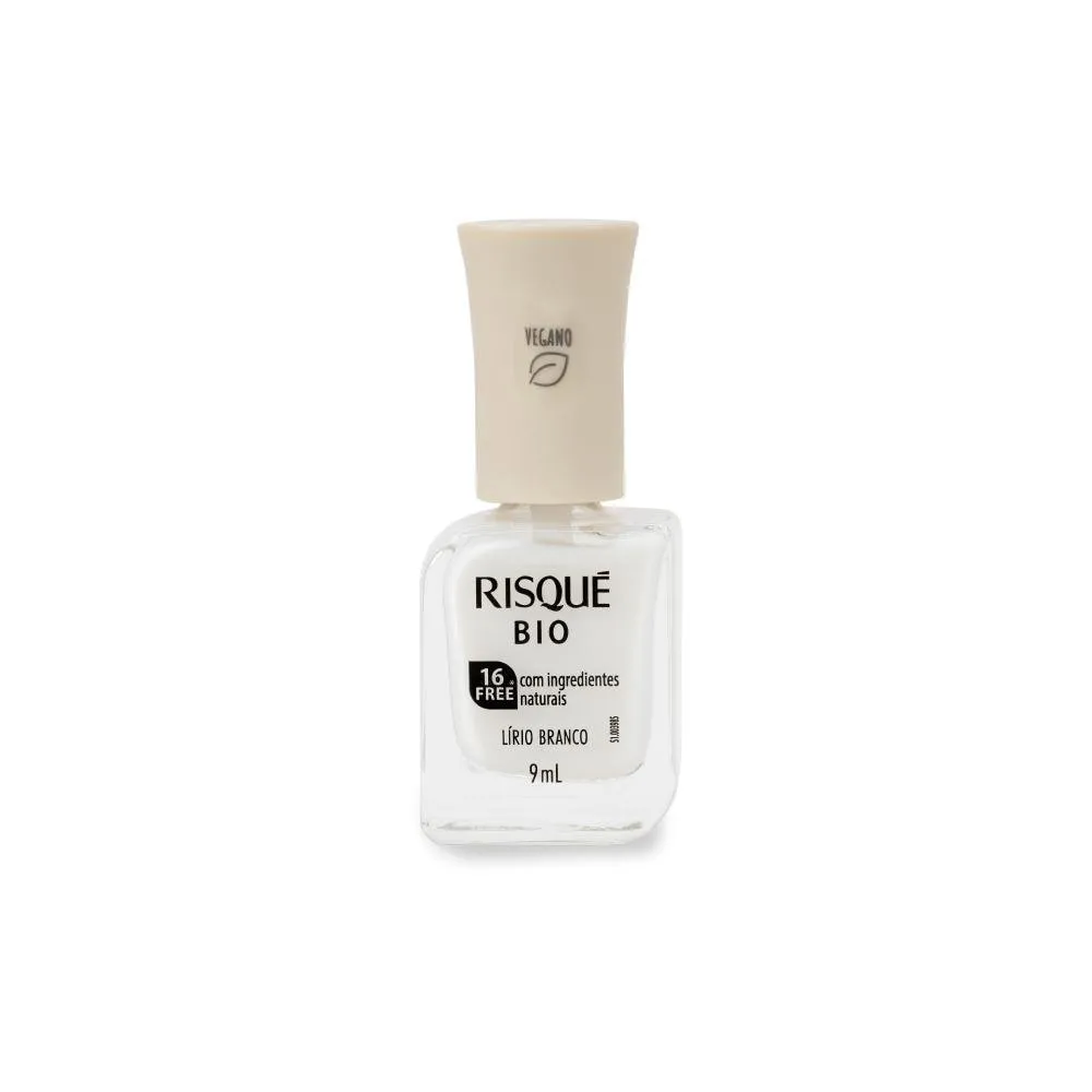 Esmalte Risqué Bio Lírio Branco Cremoso Vegano 9ml