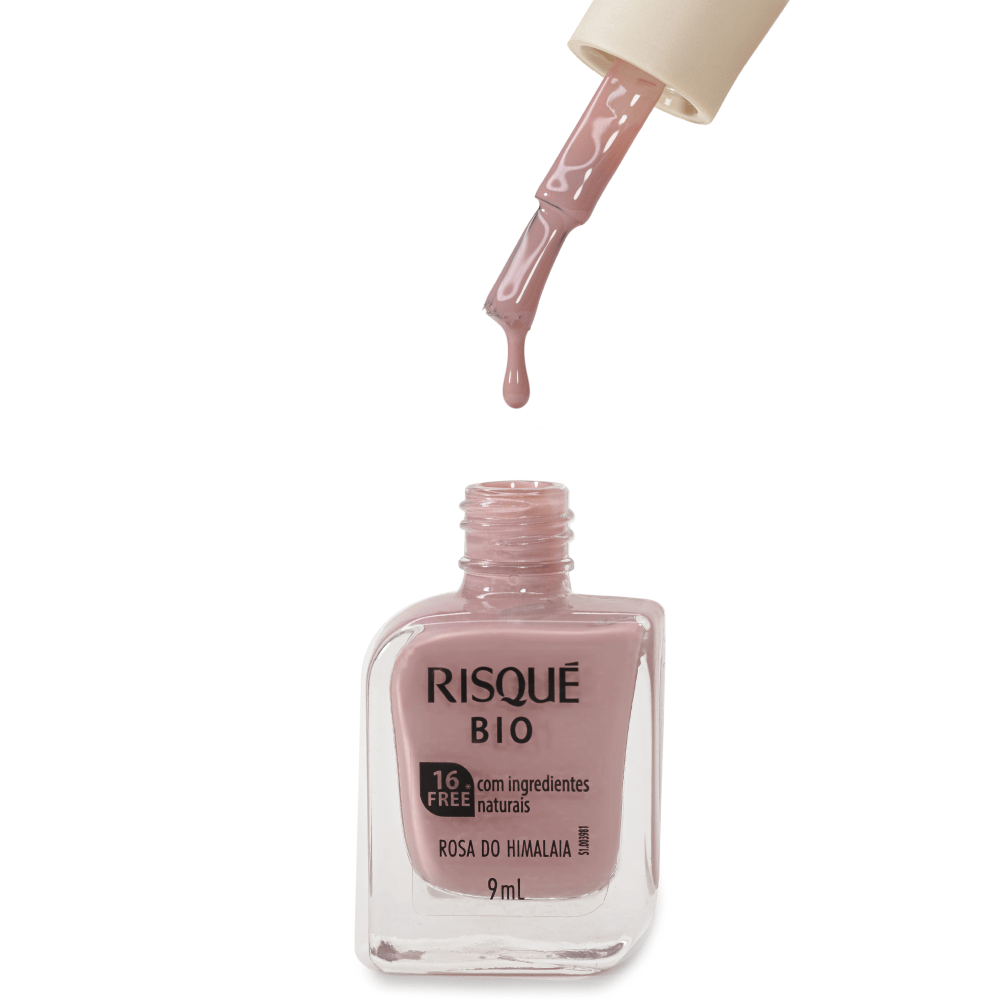 Esmalte Risqué Bio Rosa do Himalaia Cremoso Vegano 9ml — foto 5