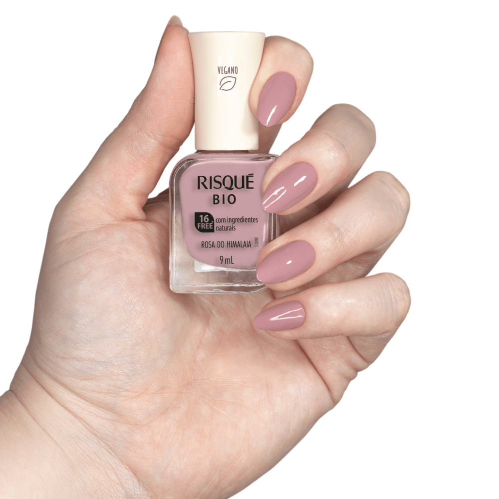 Esmalte Risqué Bio Rosa do Himalaia Cremoso Vegano 9ml — foto 2