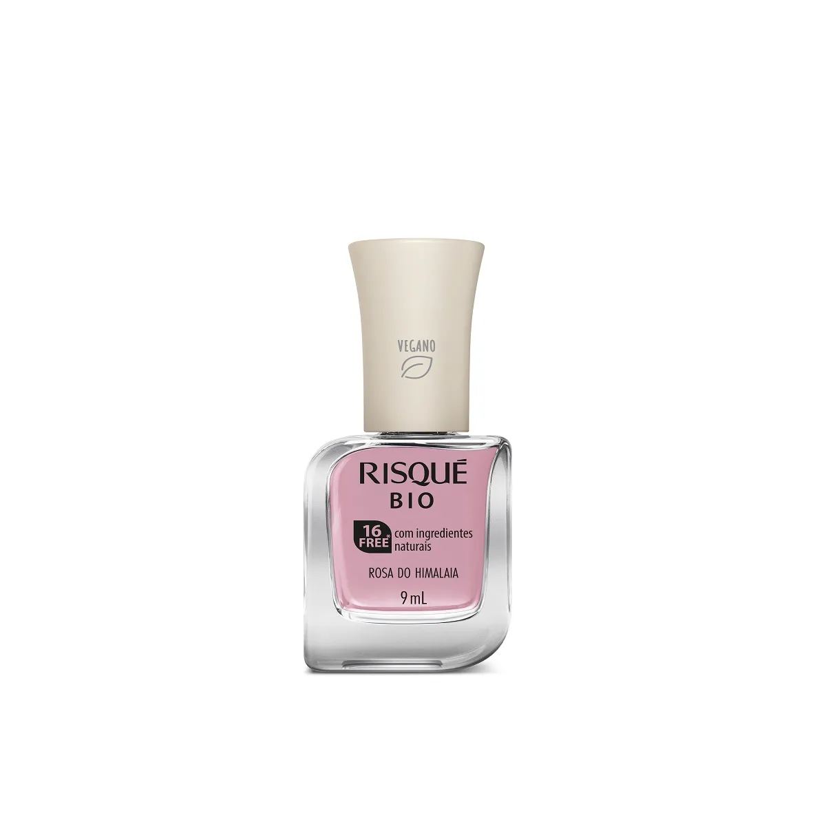 Esmalte Risqué Bio Rosa do Himalaia Cremoso Vegano 9ml
