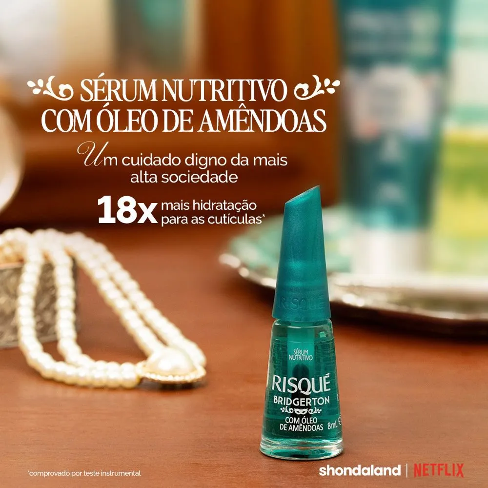 Esmalte Risqué Bridgerton Sérum Nutritivo Com Óleo De Amêndoas 8ml — foto 2