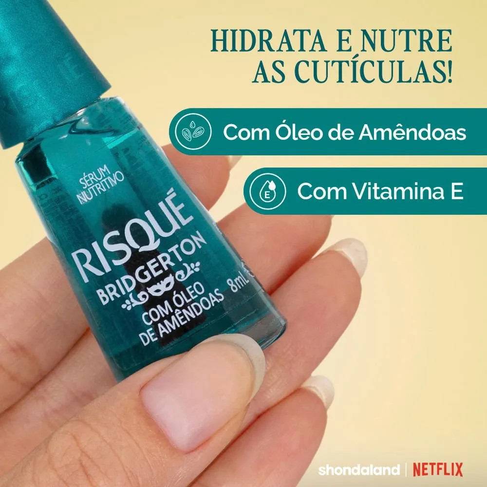 Esmalte Risqué Bridgerton Sérum Nutritivo Com Óleo De Amêndoas 8ml — foto 3