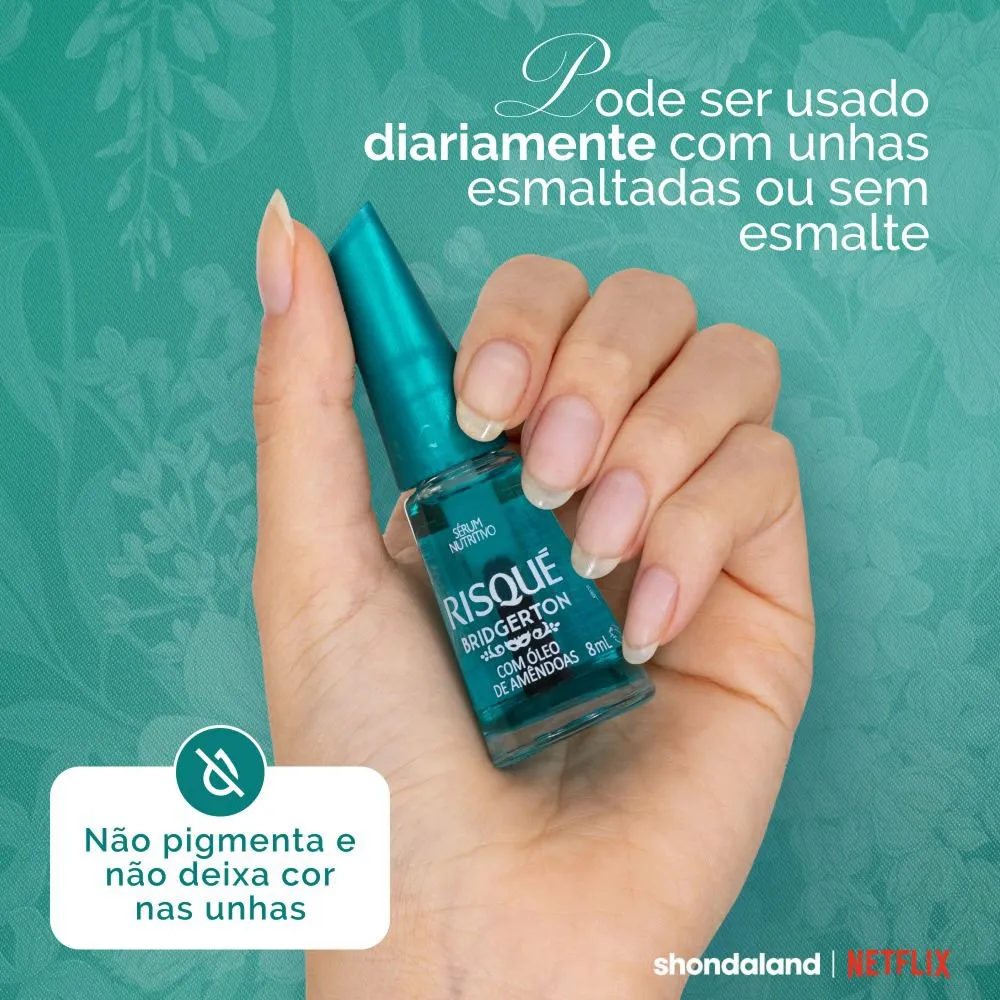 Esmalte Risqué Bridgerton Sérum Nutritivo Com Óleo De Amêndoas 8ml — foto 4