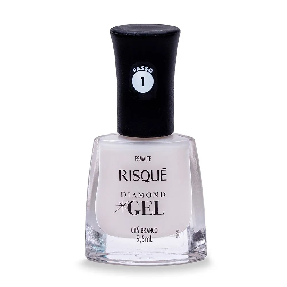 Esmalte Risqué Diamond Gel Chá Branco Cremoso 9,5ml