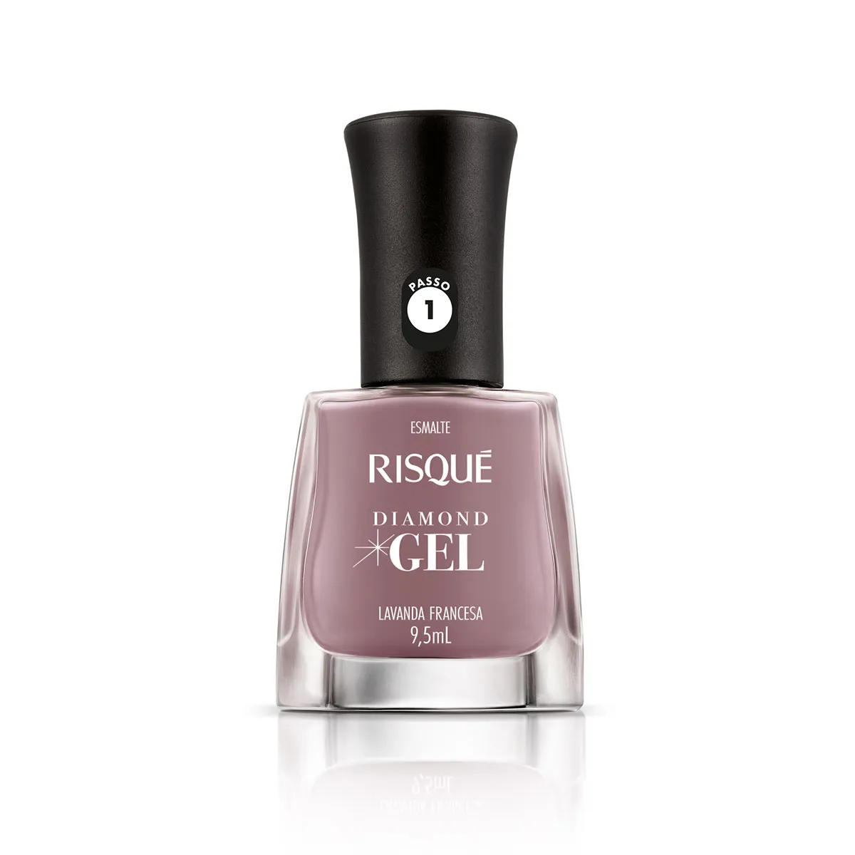 Esmalte Risqué Diamond Gel Lavanda Francesa Cremoso 9,5ml