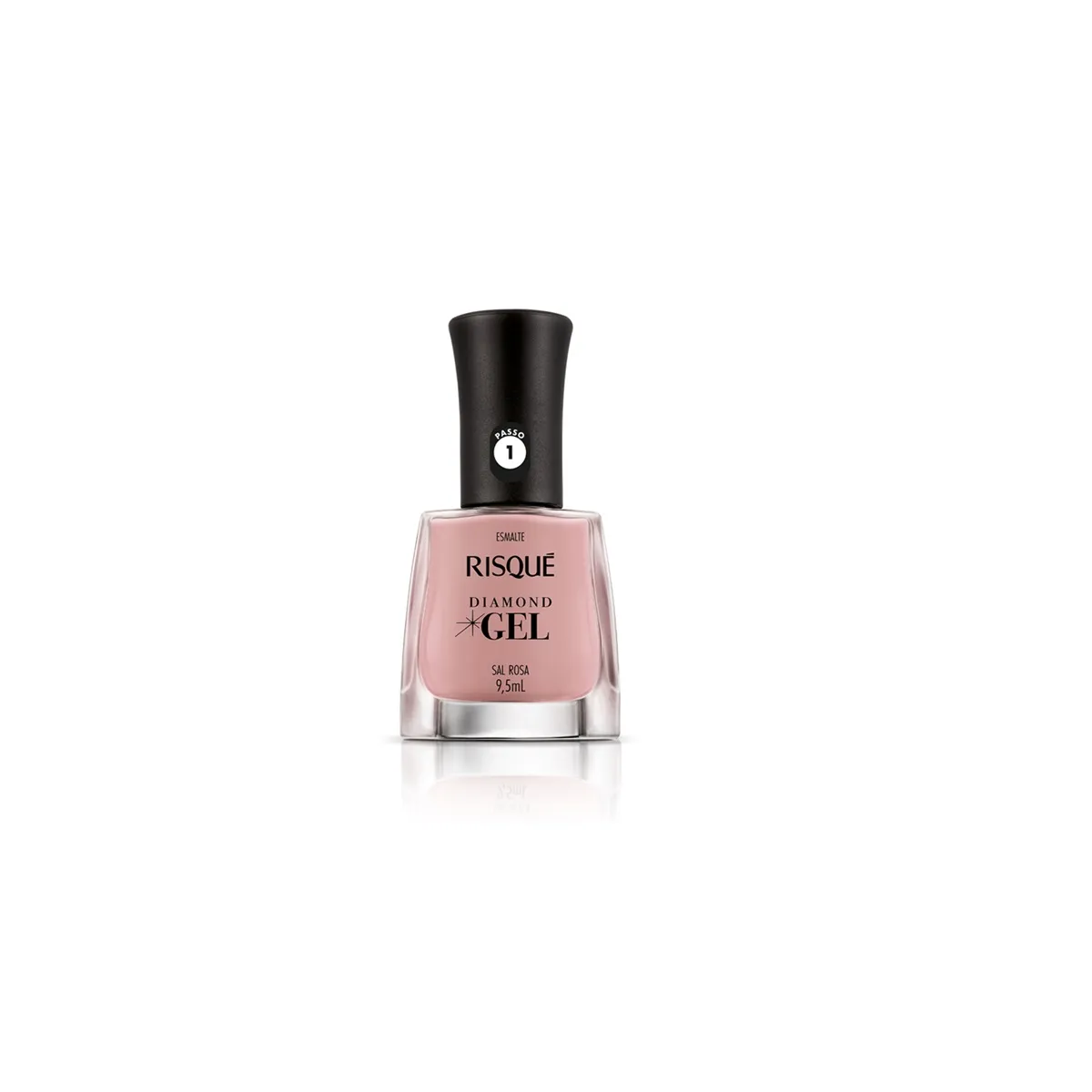 Esmalte Risqué Diamond Gel Sal Rosa Cremoso 9,5ml