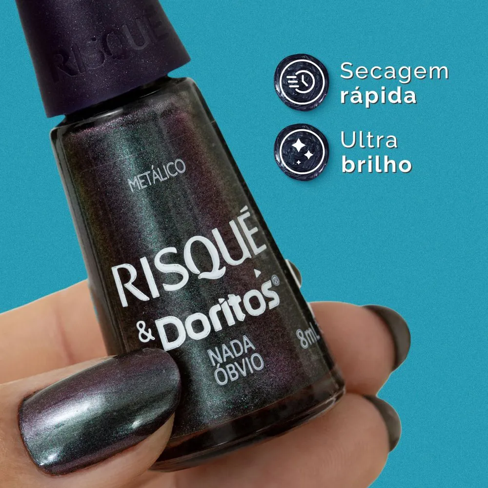 Esmalte Risqué Doritos Nada Óbvio Metálico 8ml — foto 3
