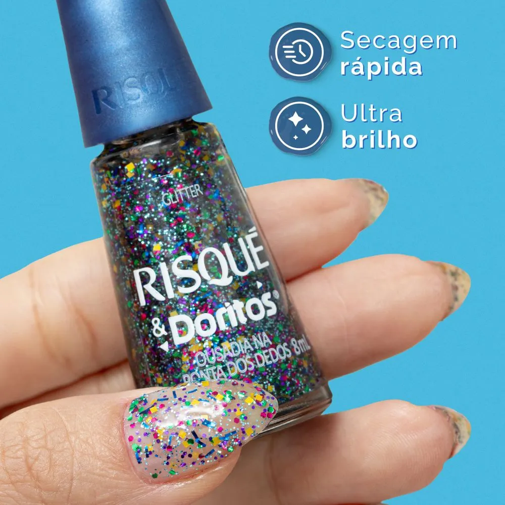 Esmalte Risqué Doritos Ousadia na Ponta dos Dedos Glitter 8ml — foto 3