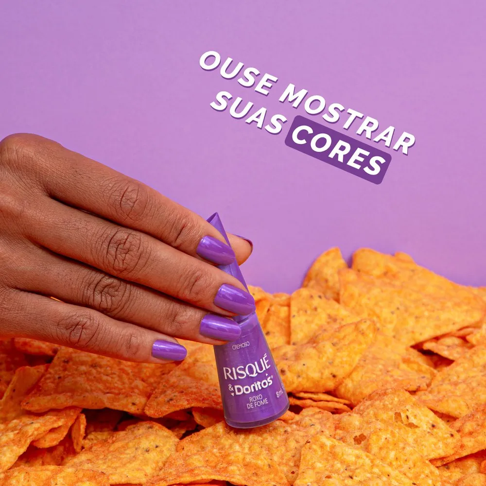 Esmalte Risqué Doritos Roxo de Fome Cremoso 8ml — foto 6