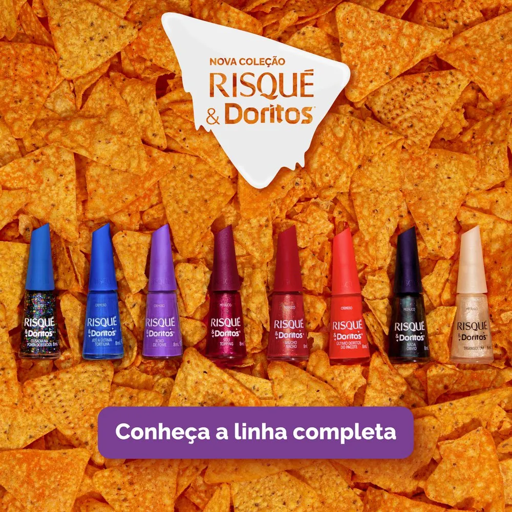 Esmalte Risqué Doritos Roxo de Fome Cremoso 8ml — foto 8