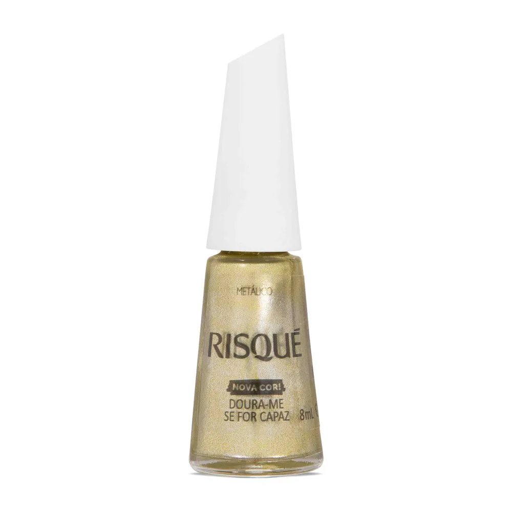 Esmalte Risqué Dourado Doura-Me Se For Capaz Metálico 8ml