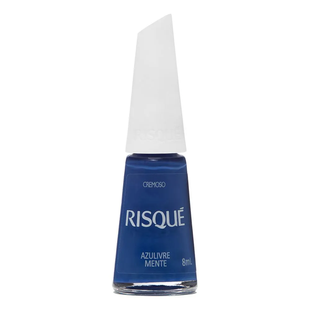 Esmalte Risqué Hipoalergênico Azulivre Mente Cremoso 8ml