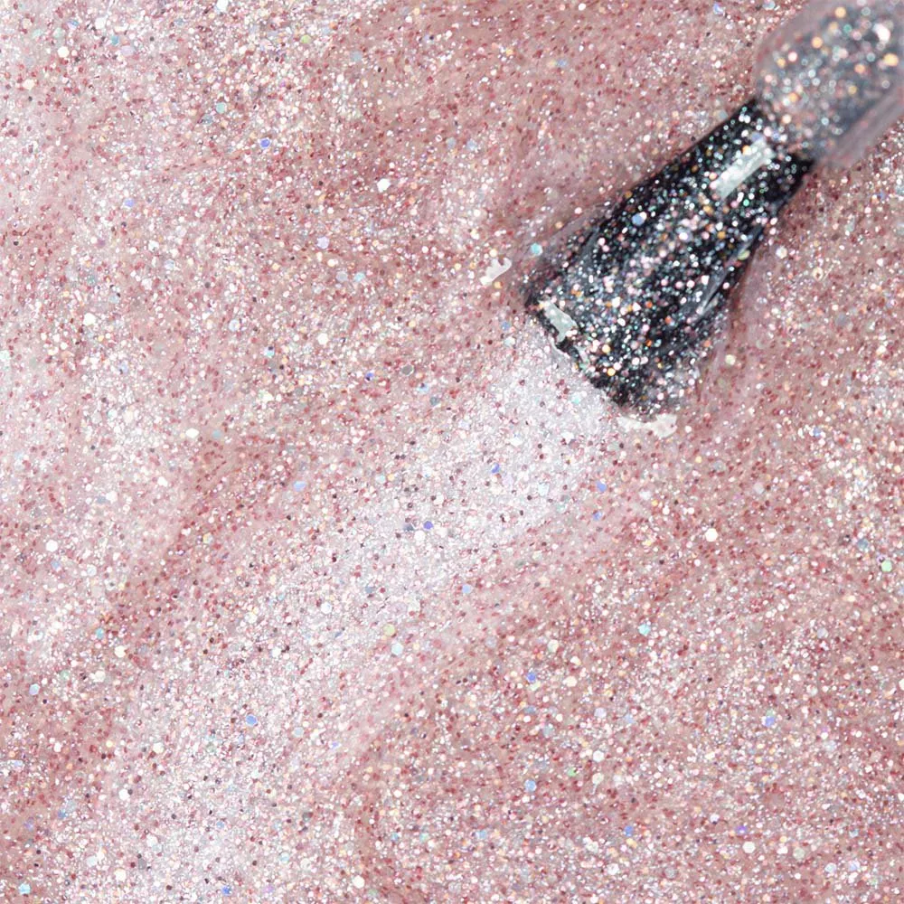 Esmalte Risqué Hipoalergênico Granulado Rosé Efeitos Glitter 8ml — foto 4