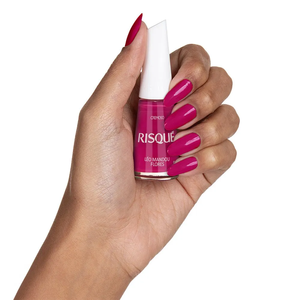 Esmalte Risqué Hipoalergênico Léo Mandou Flores Cremoso 8ml — foto 2