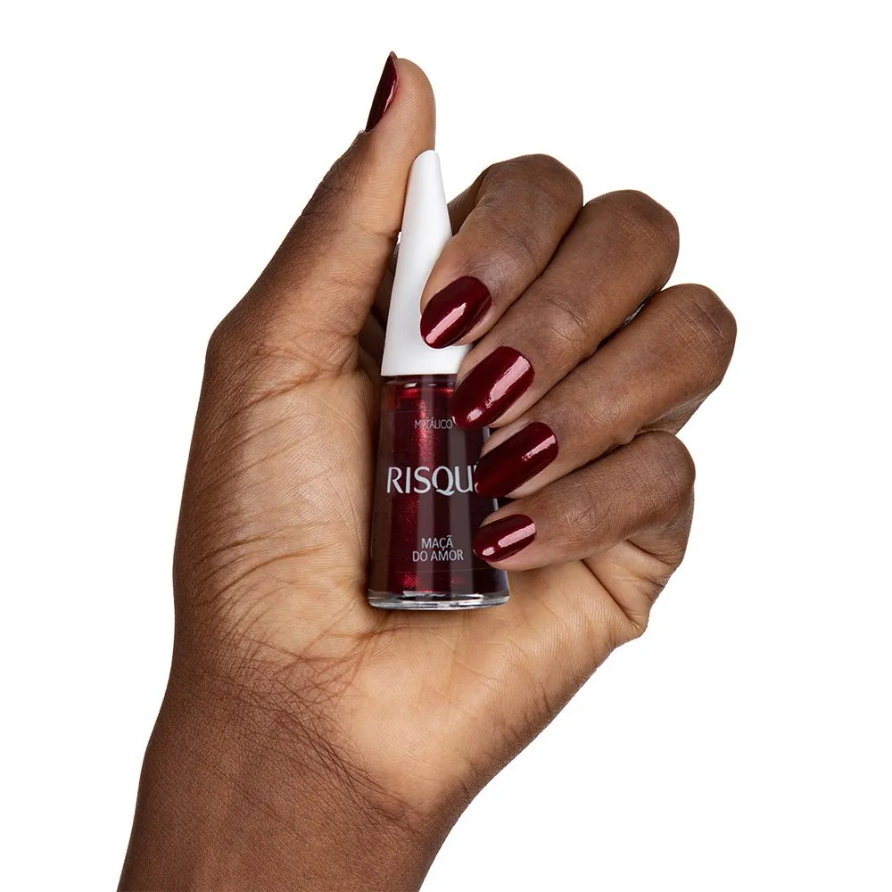Esmalte Risqué Hipoalergênico Maçã do Amor Metálico 8ml — foto 2