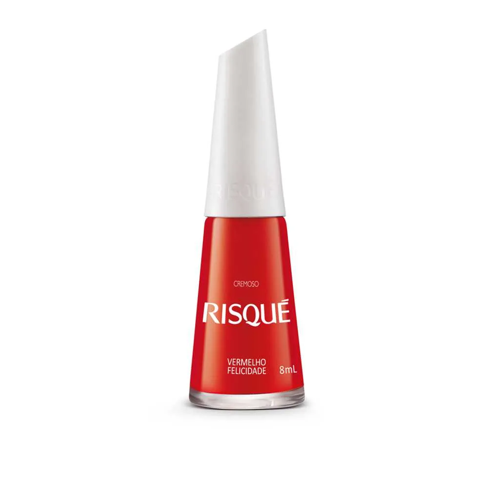 Esmalte Risqué Hipoalergênico Vermelho Felicidade Cremoso 8ml