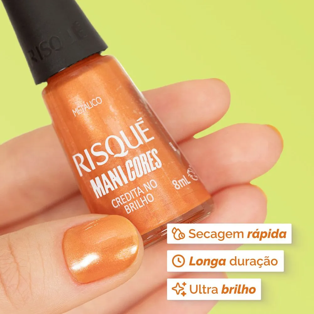 Esmalte Risqué ManiCores Credita No Brilho Metálico 8ml — foto 3