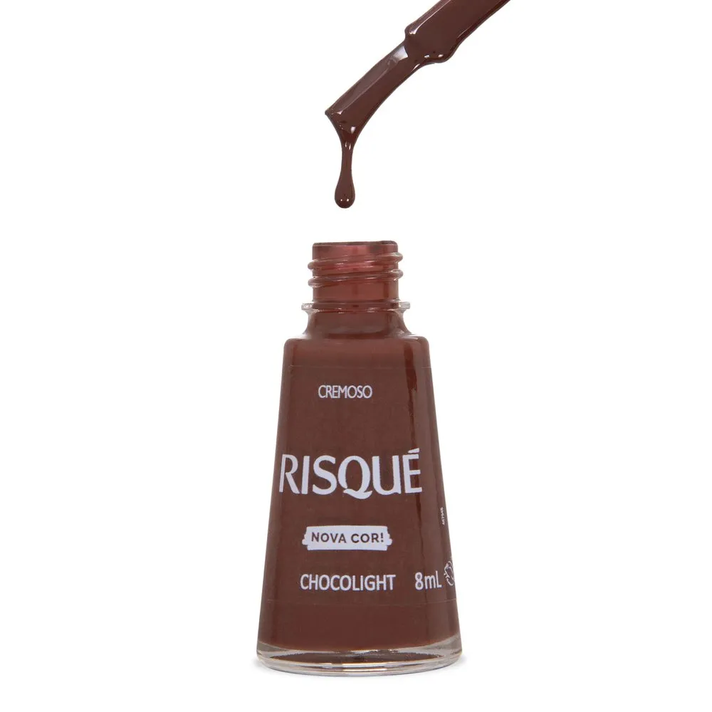 Esmalte Risqué Marrom Chocolight Cremoso 8ml — foto 7