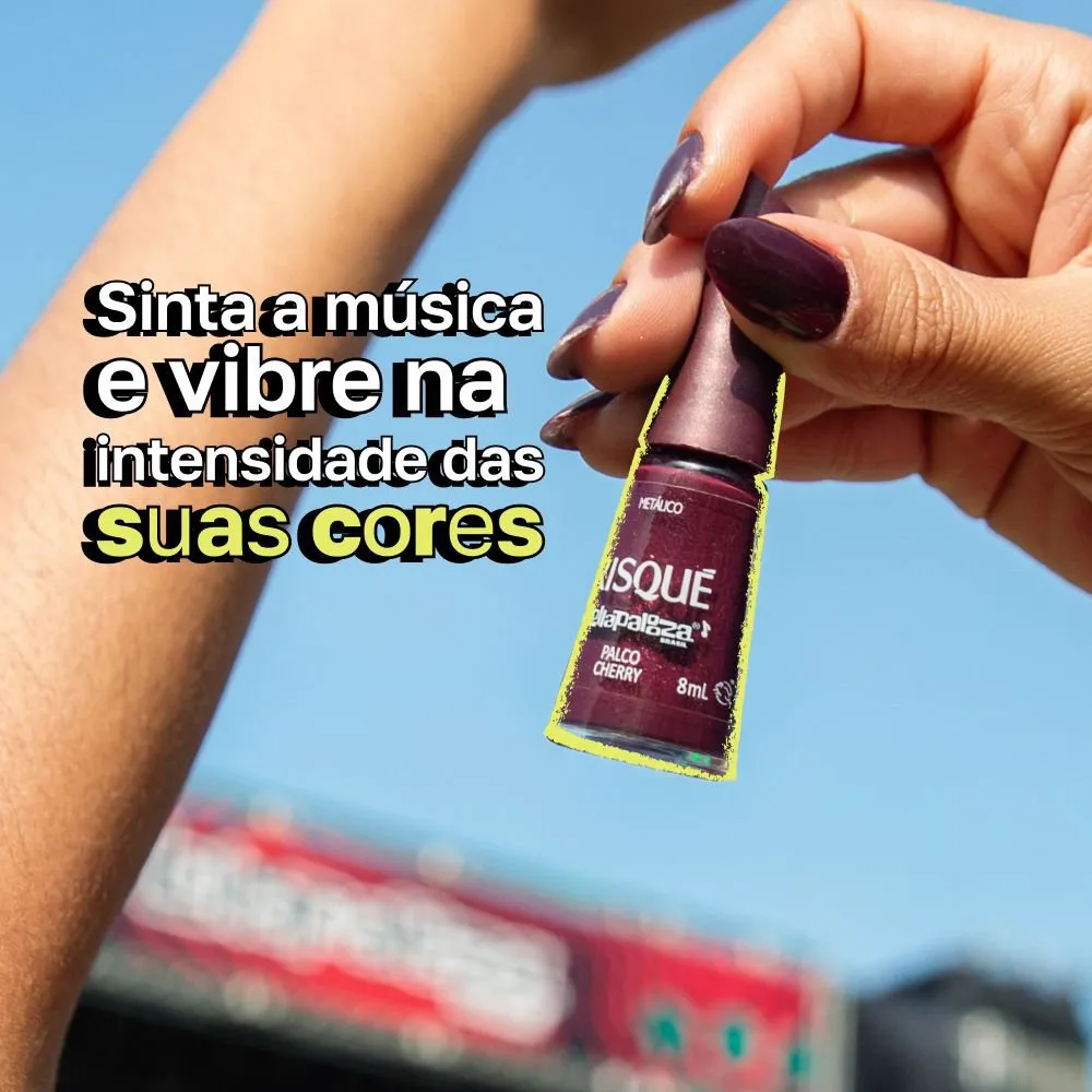 Esmalte Risqué Metálico Palco Cherry Lollapalooza Brasil Frasco 8ml — foto 6