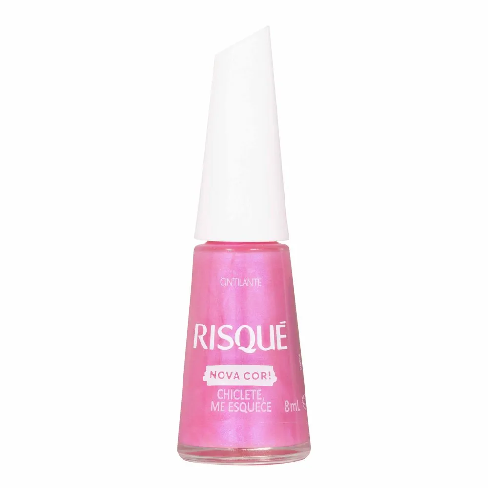 Esmalte Risqué Nova Cor! Me Esquece Chiclete Cintilante 8ml