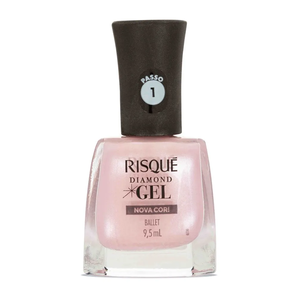 Esmalte Risqué Rosa Diamond Gel Ballet Metálico 9,5ml