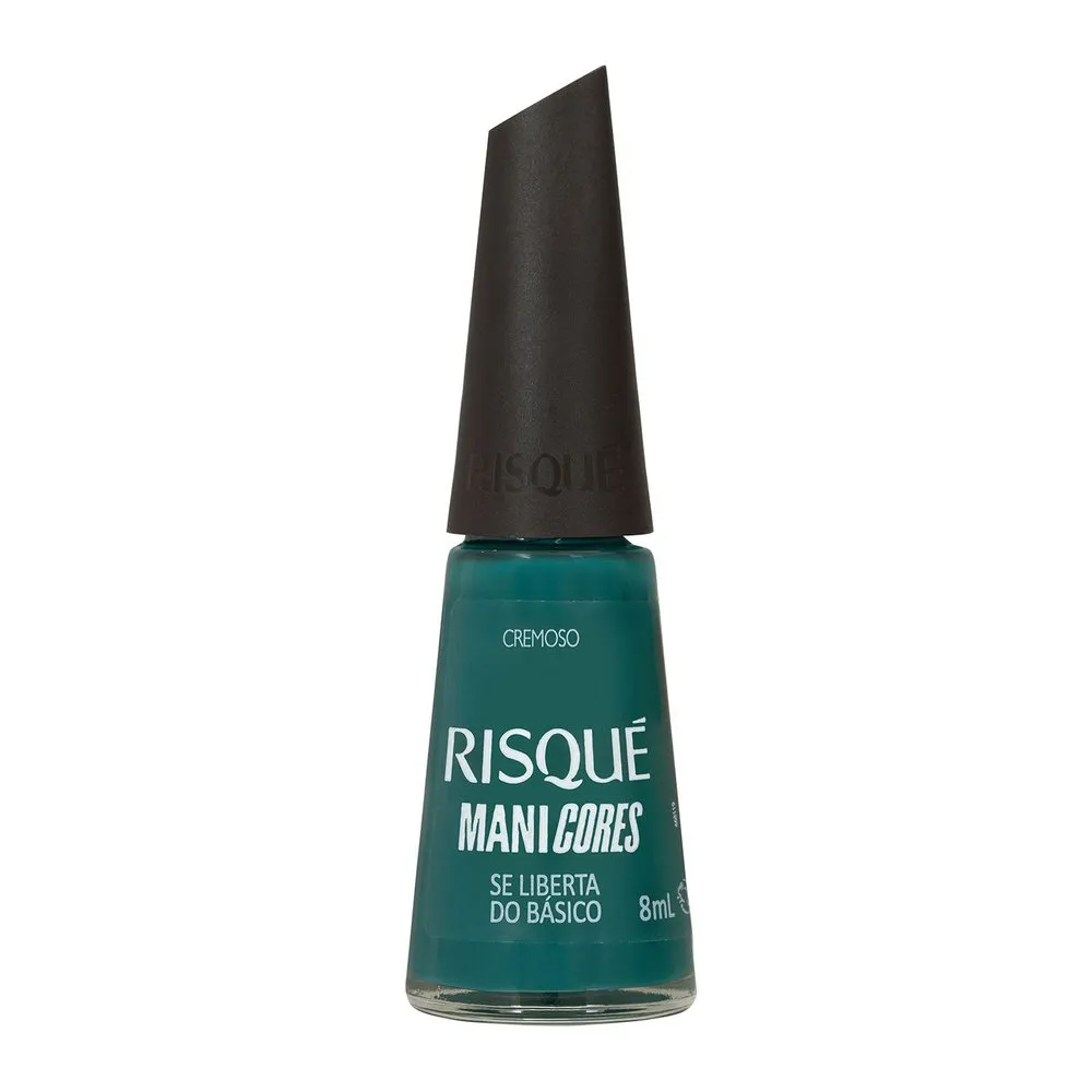 Esmalte Verde Escuro Risqué ManiCores Se Liberta do Básico Cremoso 8ml