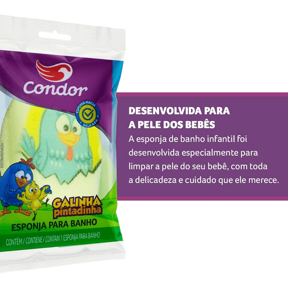 Esponja De banho inf 8516 Galinha Pintadinha — foto 2