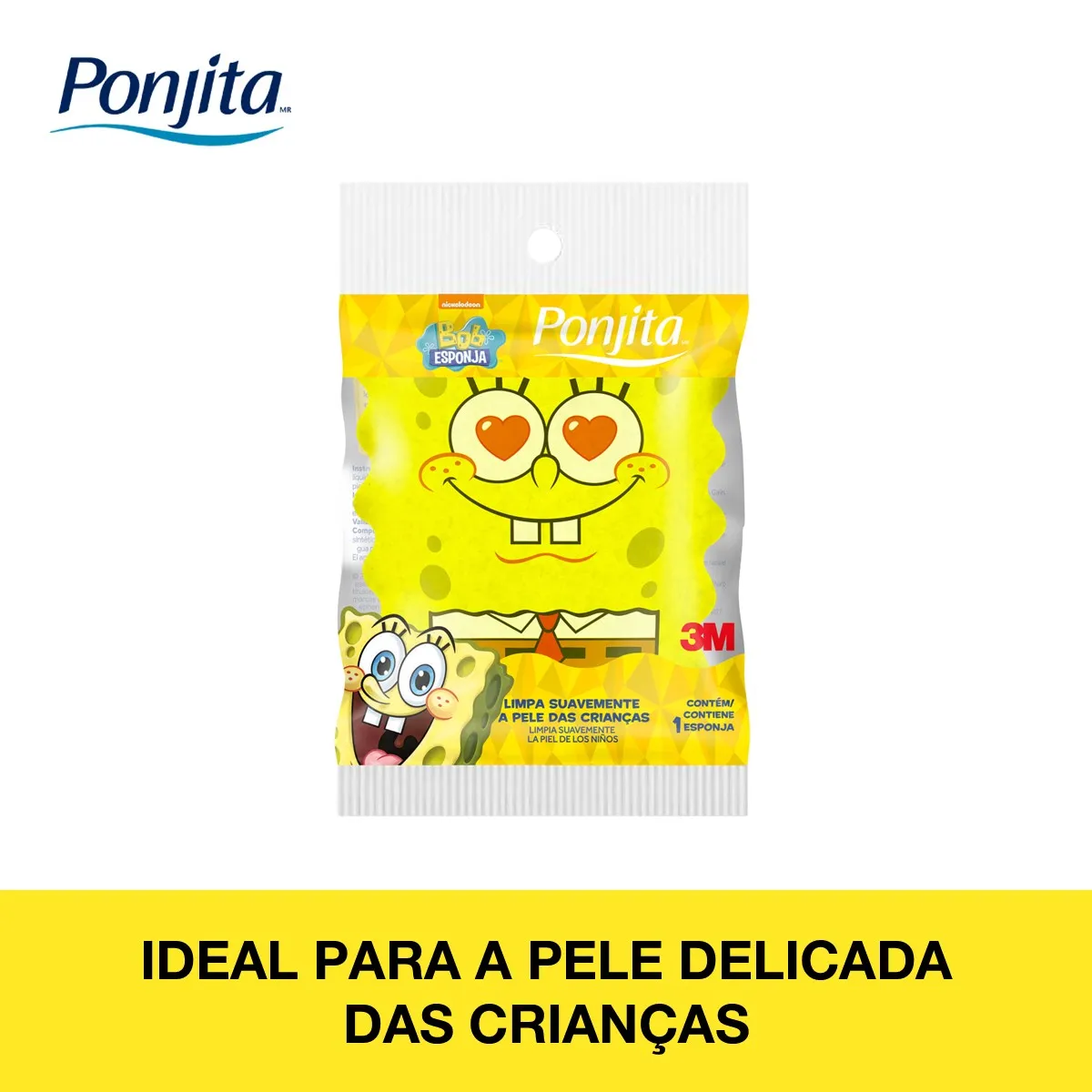 Esponja de Banho Infantil Ponjita Bob Esponja Espuma 1 Unidade — foto 8