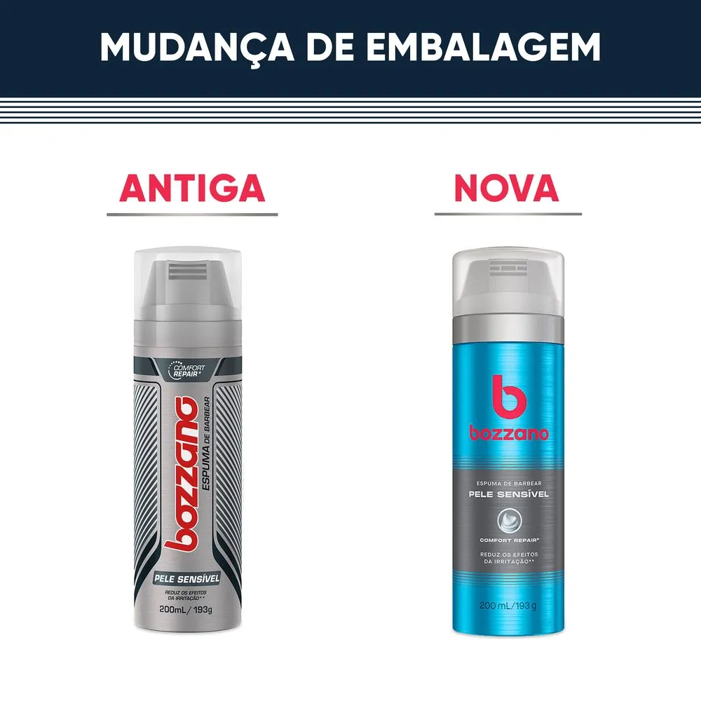 Espuma de Barbear Bozzano Pele Sensível 200ml — foto 2