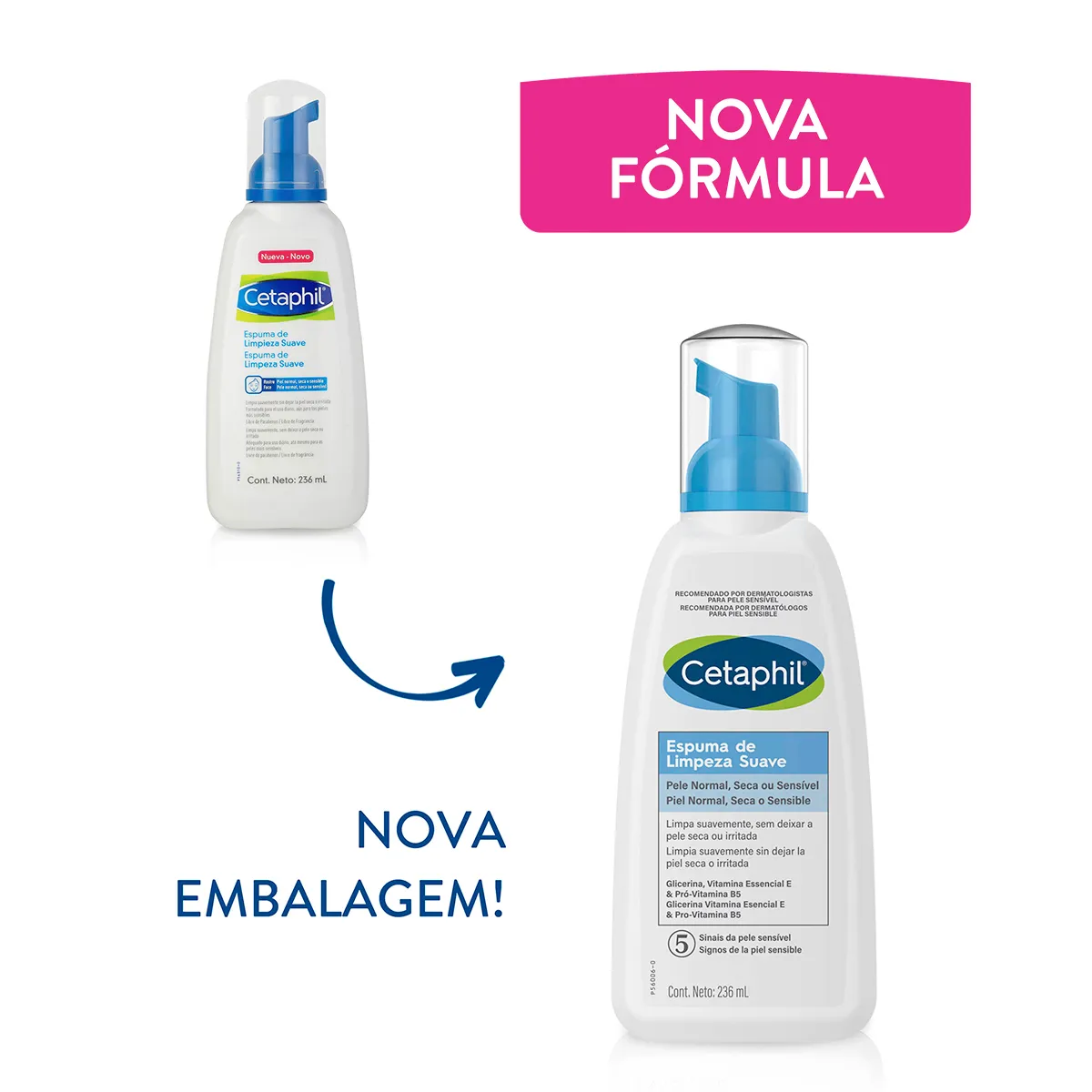 Espuma de Limpeza Facial Cetaphil Suave Pele Sensível 236ml — foto 10