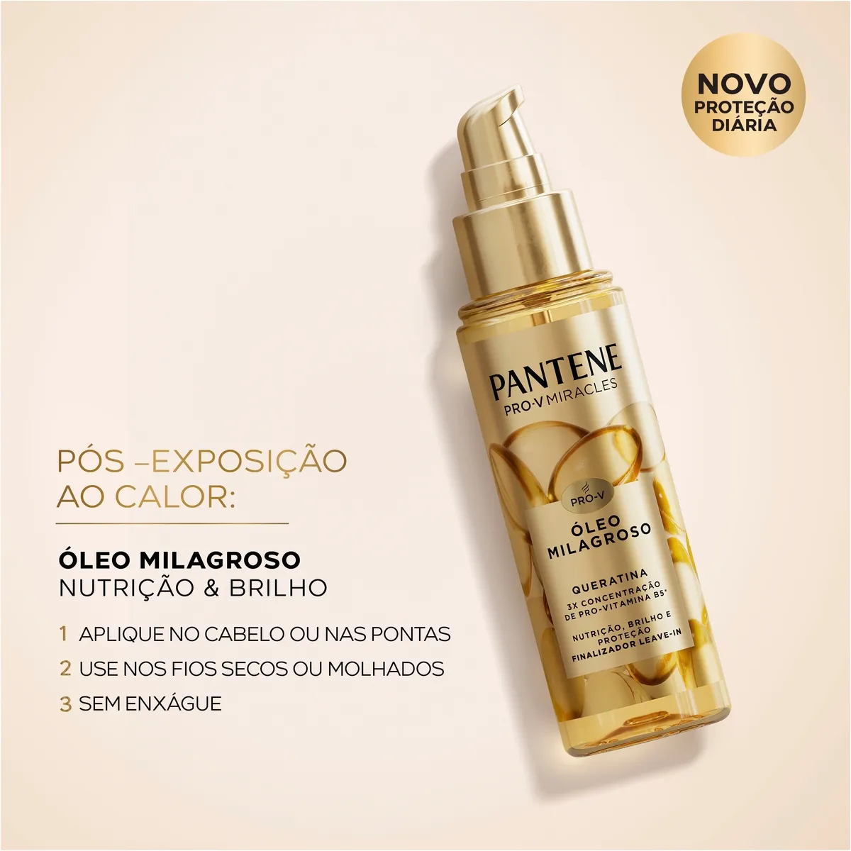 Finalizador Leave-in Pantene Pro-V Óleo Milagroso Queratina 95ml — foto 6