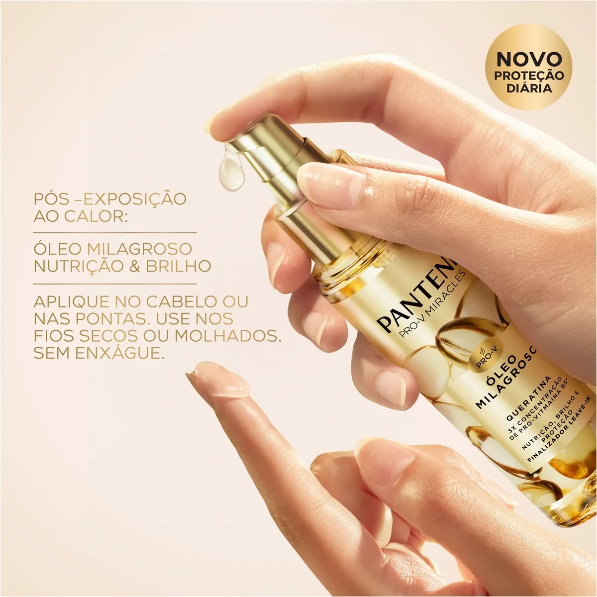 Finalizador Leave-in Pantene Pro-V Óleo Milagroso Queratina 95ml — foto 5