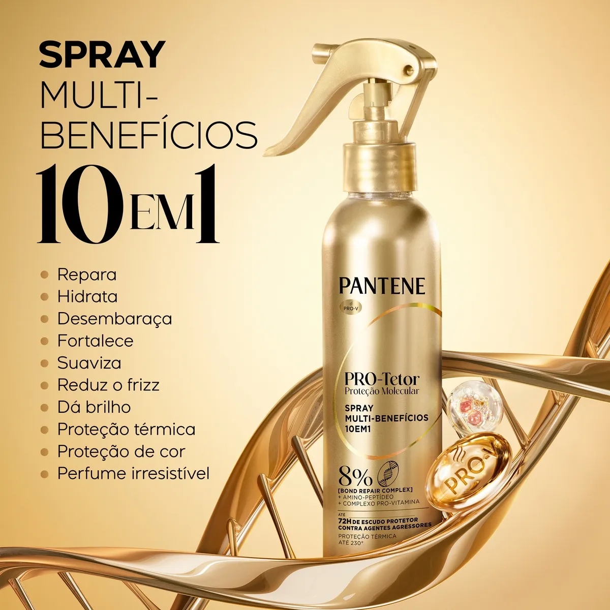 Finalizador Pantene Proteção Molecular Protetor Térmico Spray 170ml — foto 2