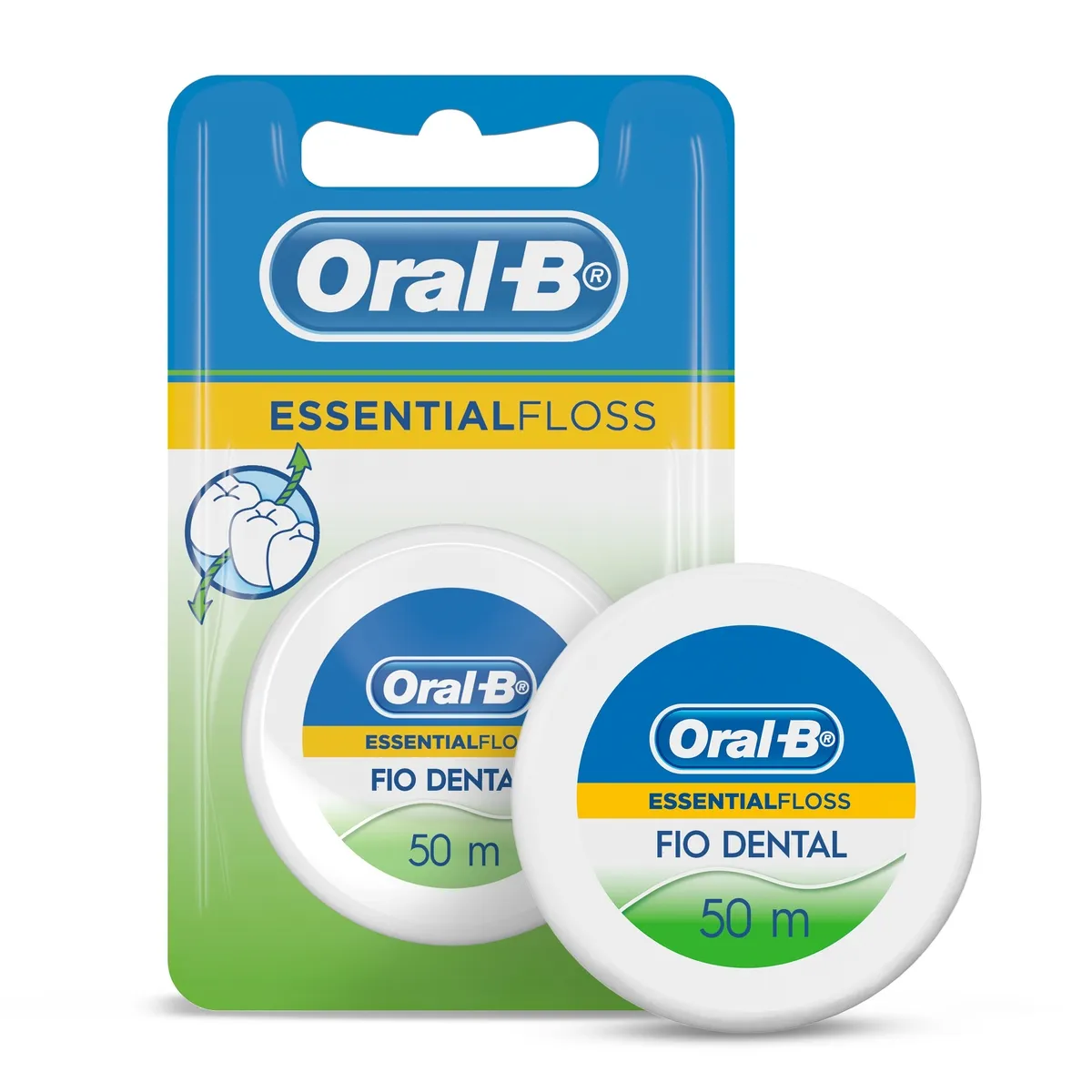 Fio Dental Oral-B Essential Floss Encerado Sabor Menta 50 metros