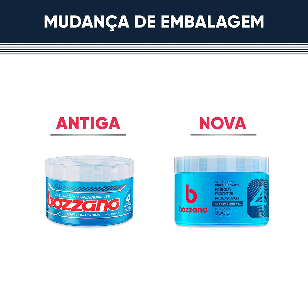 Fixador Capilar Bozzano Fixação Mega Forte Fator 4 Gel 300g — foto 5