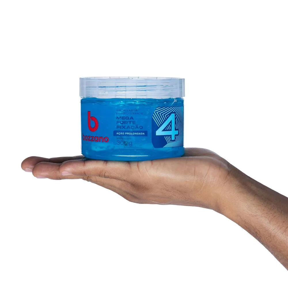 Fixador Capilar Bozzano Fixação Mega Forte Fator 4 Gel 300g — foto 6