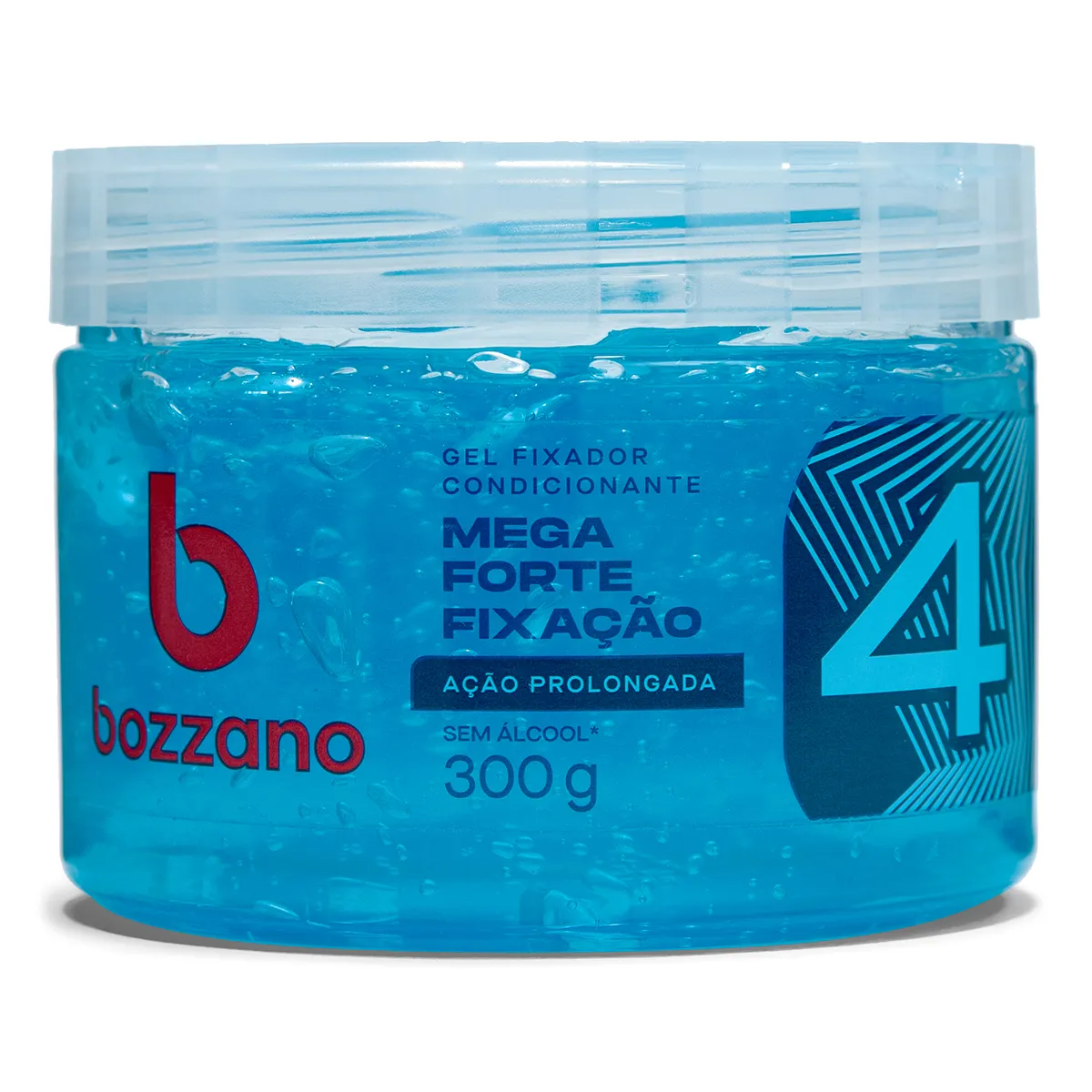 Fixador Capilar Bozzano Fixação Mega Forte Fator 4 Gel 300g